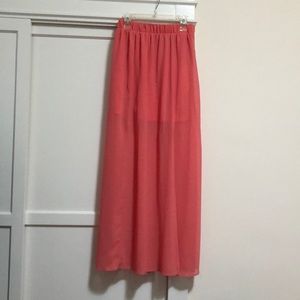 Coral maxi skirt -Forever21